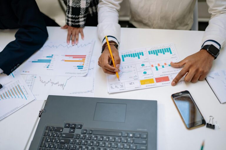 business team working on desk